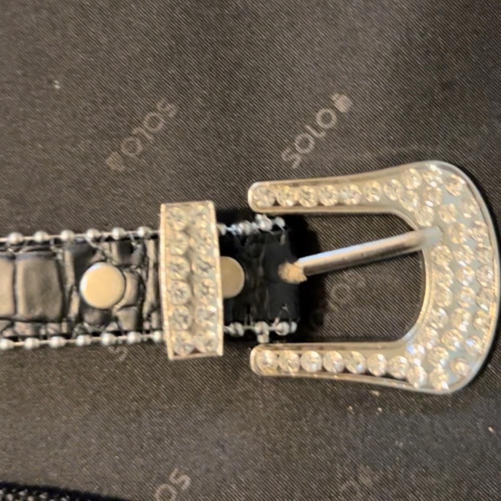 Black belt with diamonds